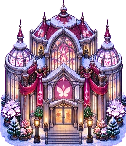 Fairy gym, a rose-glass pavilion
