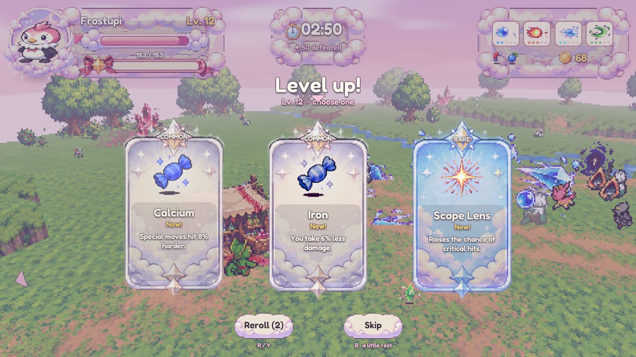 Level-up power-up cards