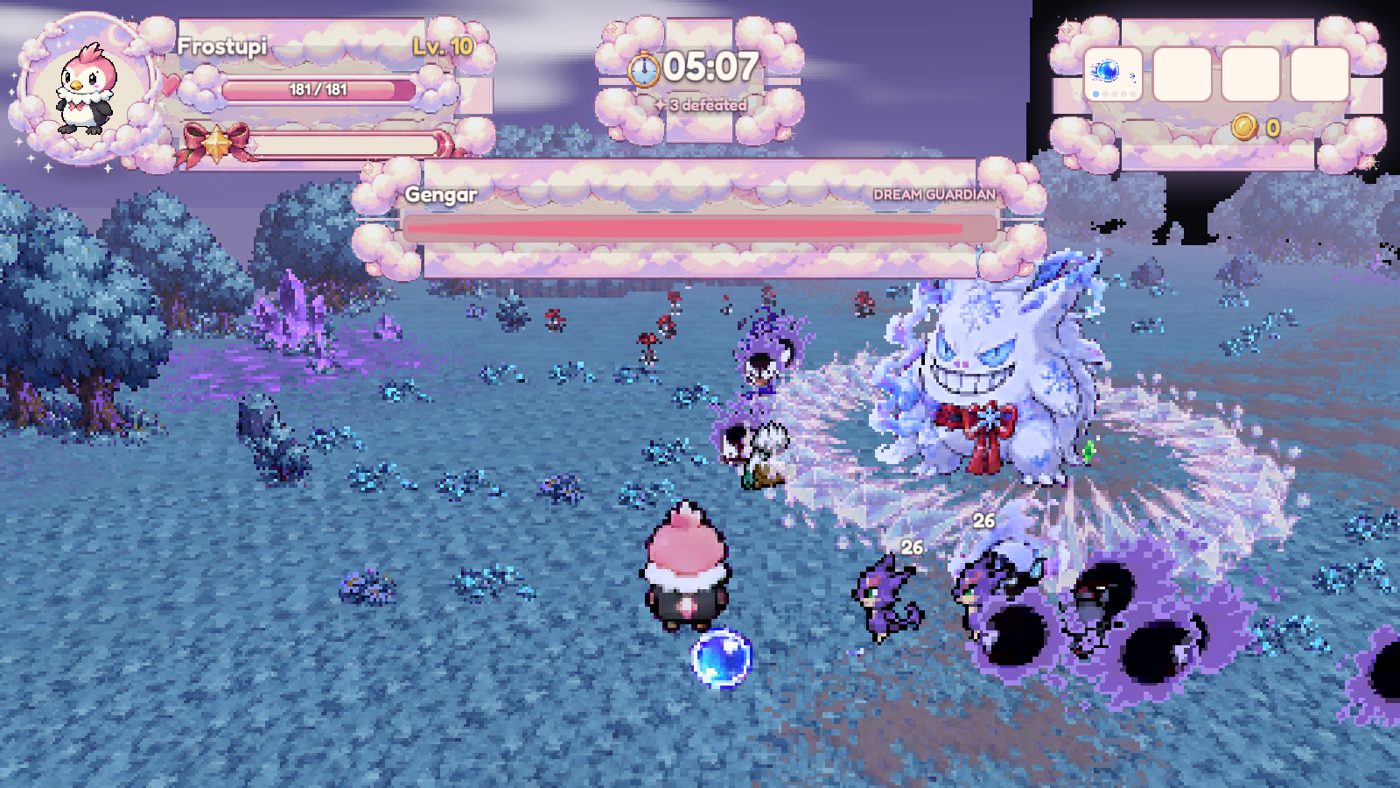 Dream Rift: fighting the giant Subzero Gengar in the Moonlit Forest